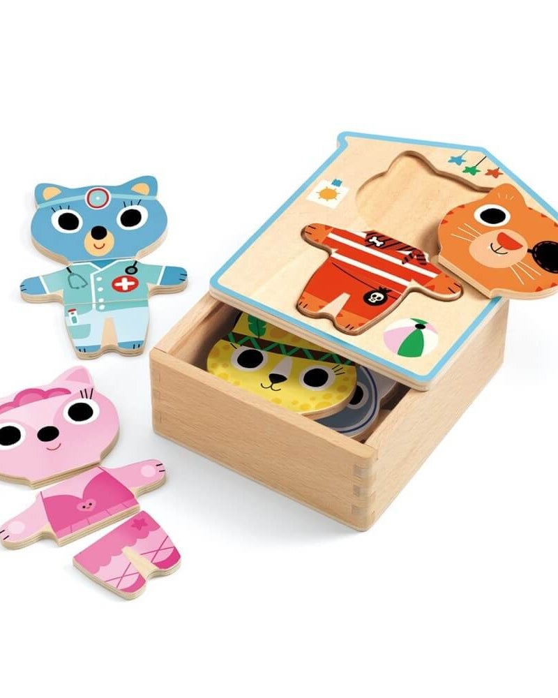 Jeu d'encastrement Dressup Mix - Casse - têtes - Boutique LeoLudo - Djeco