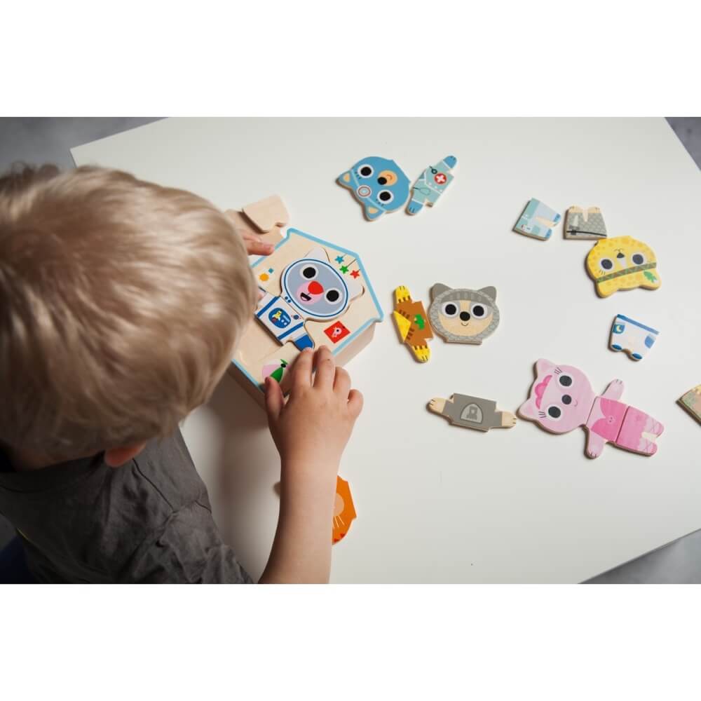 Jeu d'encastrement Dressup Mix - Casse - têtes - Boutique LeoLudo - Djeco