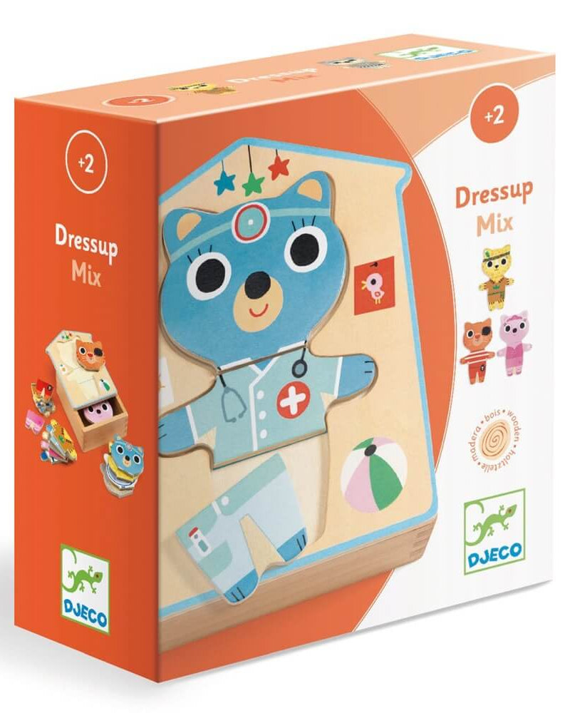Jeu d'encastrement Dressup Mix - Casse - têtes - Boutique LeoLudo - Djeco