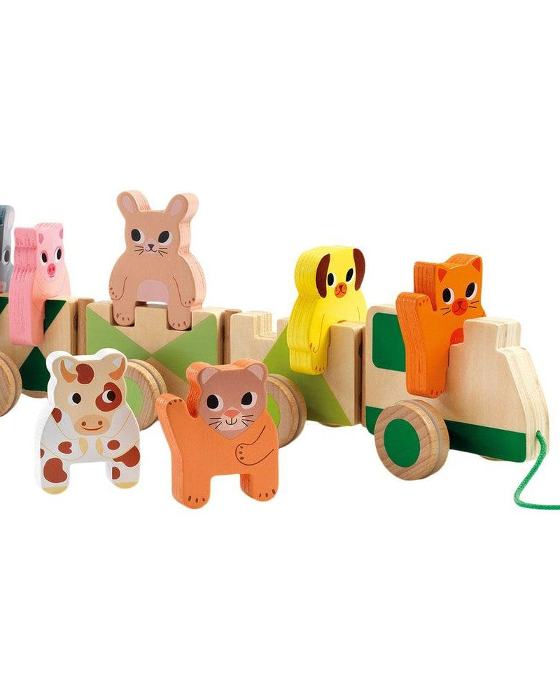 Jouet à tirer - Trainimo de la ferme - Jouets à tirer / pousser - Boutique LeoLudo - Djeco