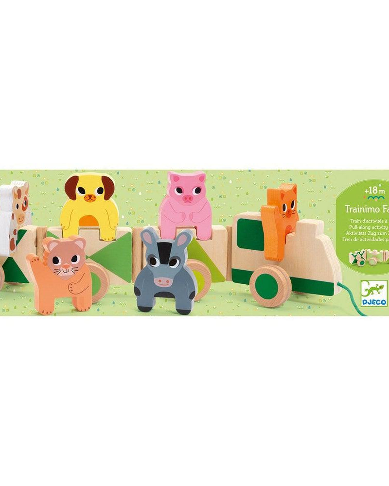 Jouet à tirer - Trainimo de la ferme - Jouets à tirer / pousser - Boutique LeoLudo - Djeco