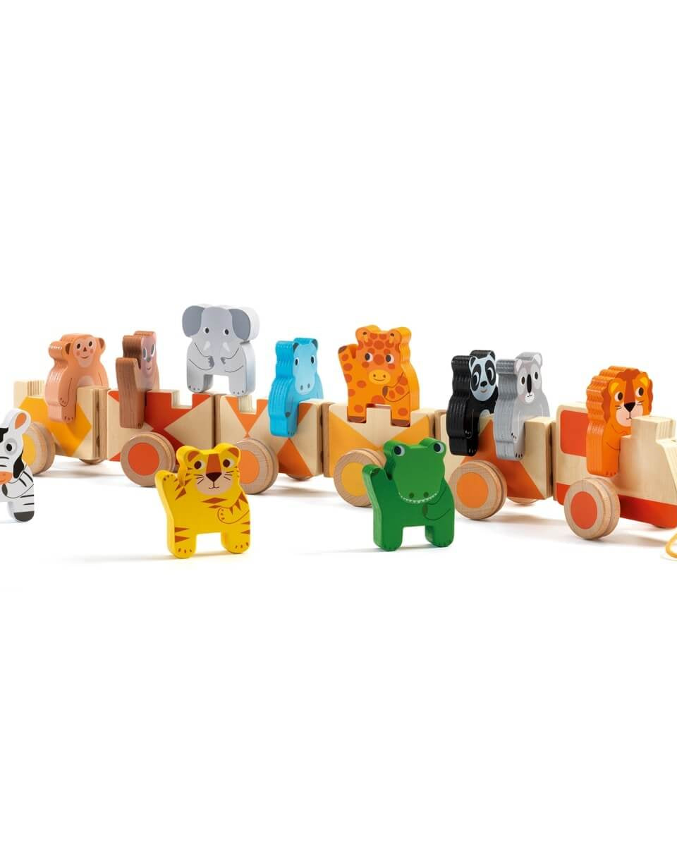 Jouet à tirer - Trainimo de la jungle - Jouets à tirer / pousser - Boutique LeoLudo - Djeco