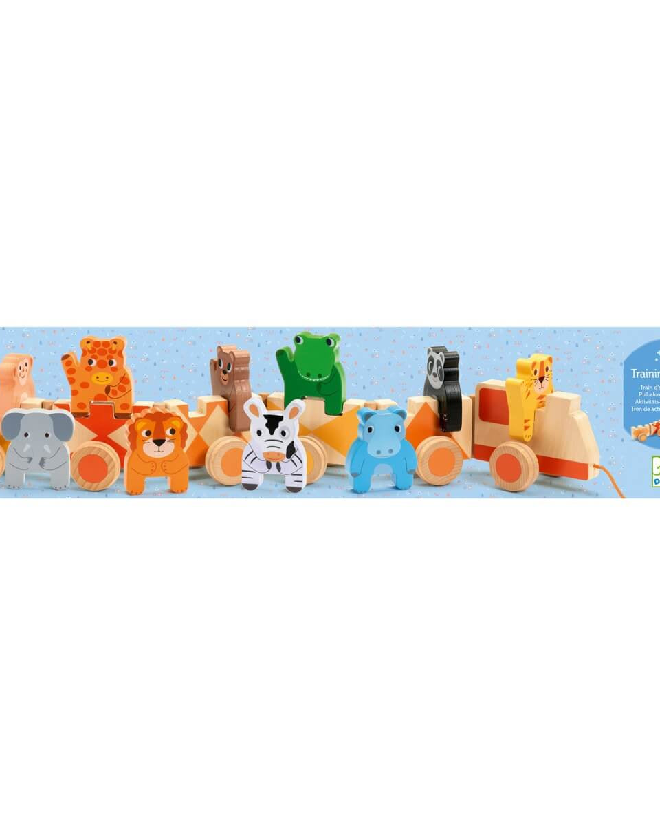 Jouet à tirer - Trainimo de la jungle - Jouets à tirer / pousser - Boutique LeoLudo - Djeco