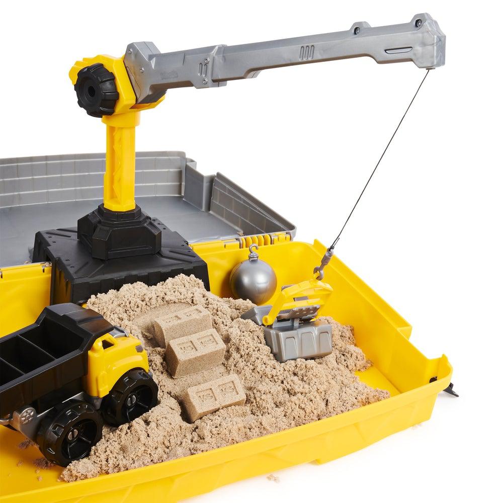 Kinetic Sand - Coffret chantier, bac à sable pliable avec véhicule - Art & bricolage - Boutique LeoLudo - Kinetic Sand