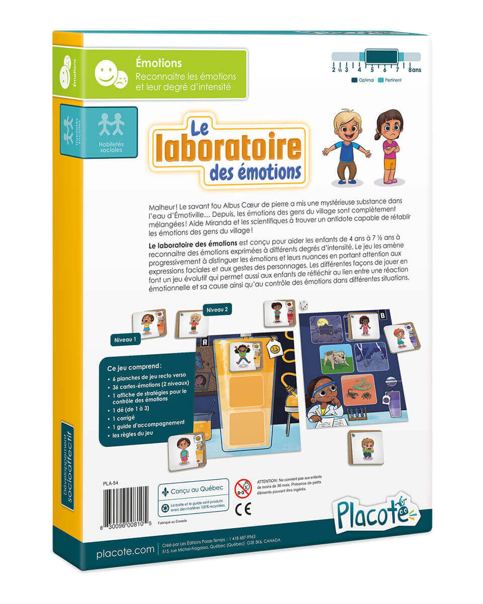 Le laboratoire des émotions - Jeux de société - Boutique LeoLudo - Placote