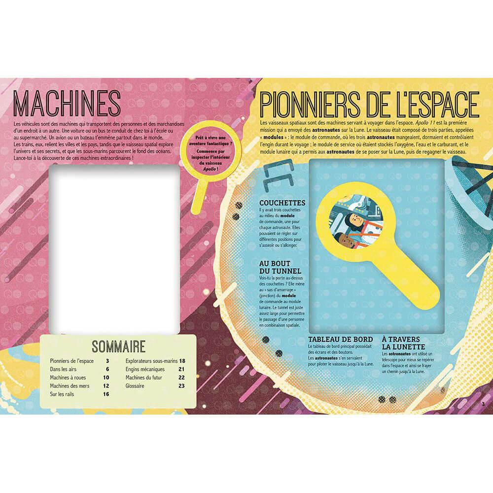 Livre-documentaire Loupe magique: Machines-Auzou-Boutique LeoLudo