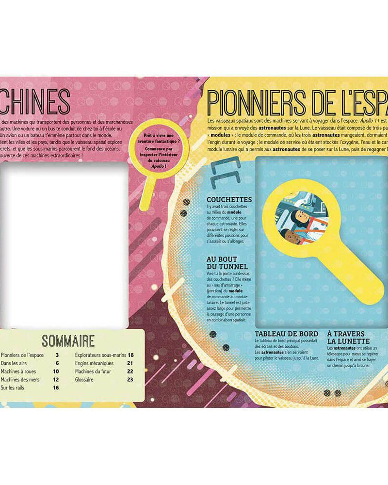 Livre - documentaire Loupe magique: Machines - Livres - Boutique LeoLudo - Auzou