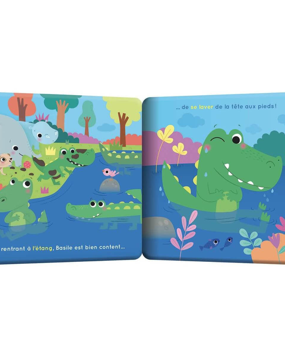 Livre + jouet de bain Basile le crocodile - Jouets de bain - Boutique LeoLudo - Auzou