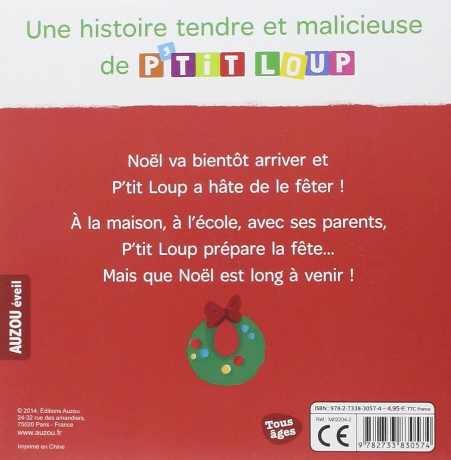 Livre - P'tit Loup prépare Noël-Auzou-Boutique LeoLudo