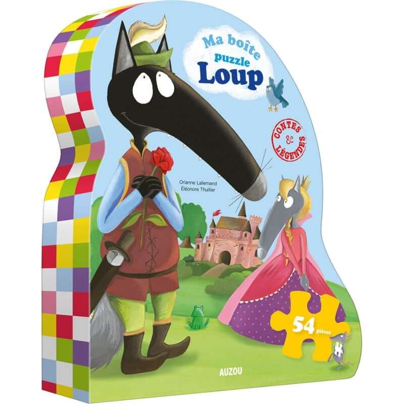 Ma boîte puzzle Loup - Contes et légendes (54 pcs)-Auzou-Boutique LeoLudo