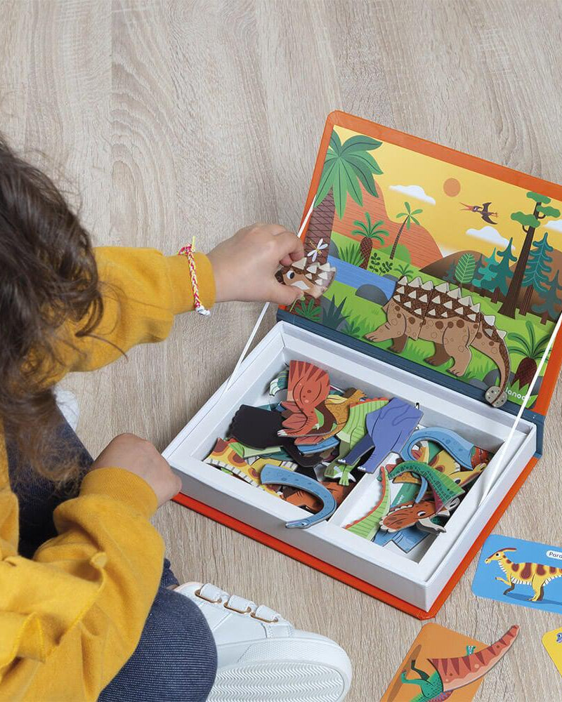 Magnétibook - Dinosaures (40 mcx) - Jeux magnétiques - Boutique LeoLudo - Janod