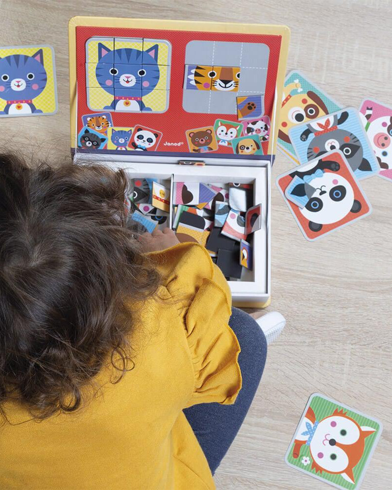 Magnétibook - Mix - & - match Animaux (72 mcx) - Jeux magnétiques - Boutique LeoLudo - Janod