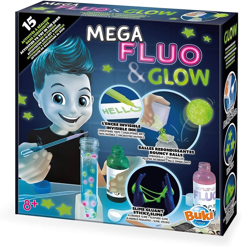 Méga Fluo & Glow - 15 créations dans le noir - Jeux scientifiques - Boutique LeoLudo - Buki