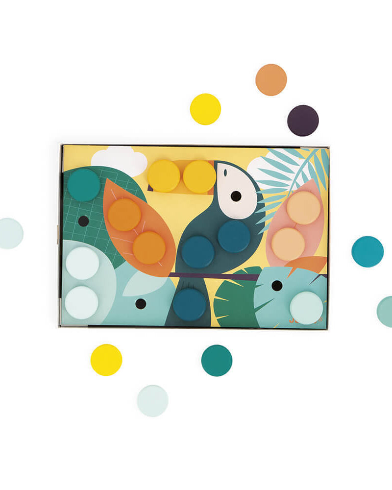 Mes premières mosaïques d'animaux - Jeux de motricité fine - Boutique LeoLudo - Janod