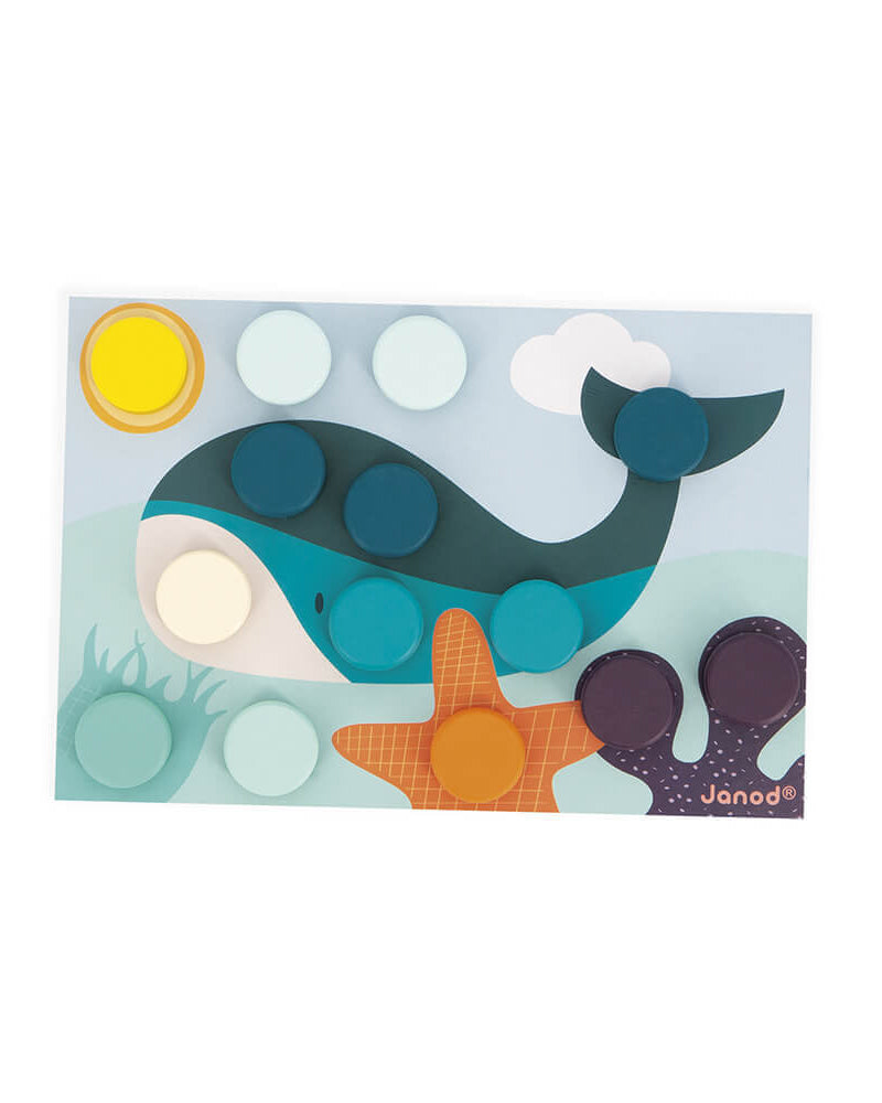 Mes premières mosaïques d'animaux - Jeux de motricité fine - Boutique LeoLudo - Janod