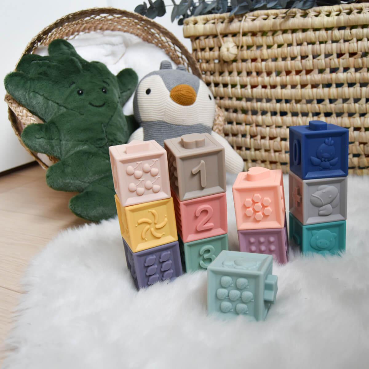Mes premiers cubes éducatifs 3D - Jouets à trier & empiler - Boutique LeoLudo - BabyToLove