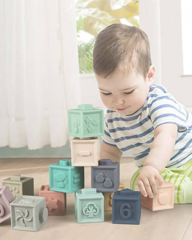 Mes premiers cubes éducatifs 3D - Jouets à trier & empiler - Boutique LeoLudo - BabyToLove