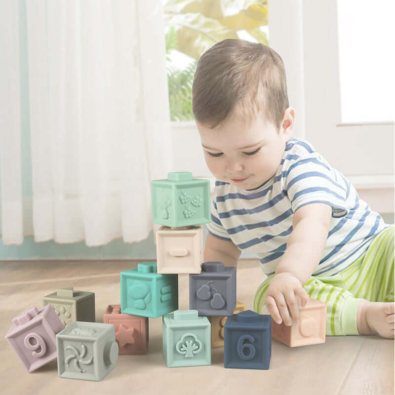Mes premiers cubes éducatifs 3D - Jouets à trier & empiler - Boutique LeoLudo - BabyToLove