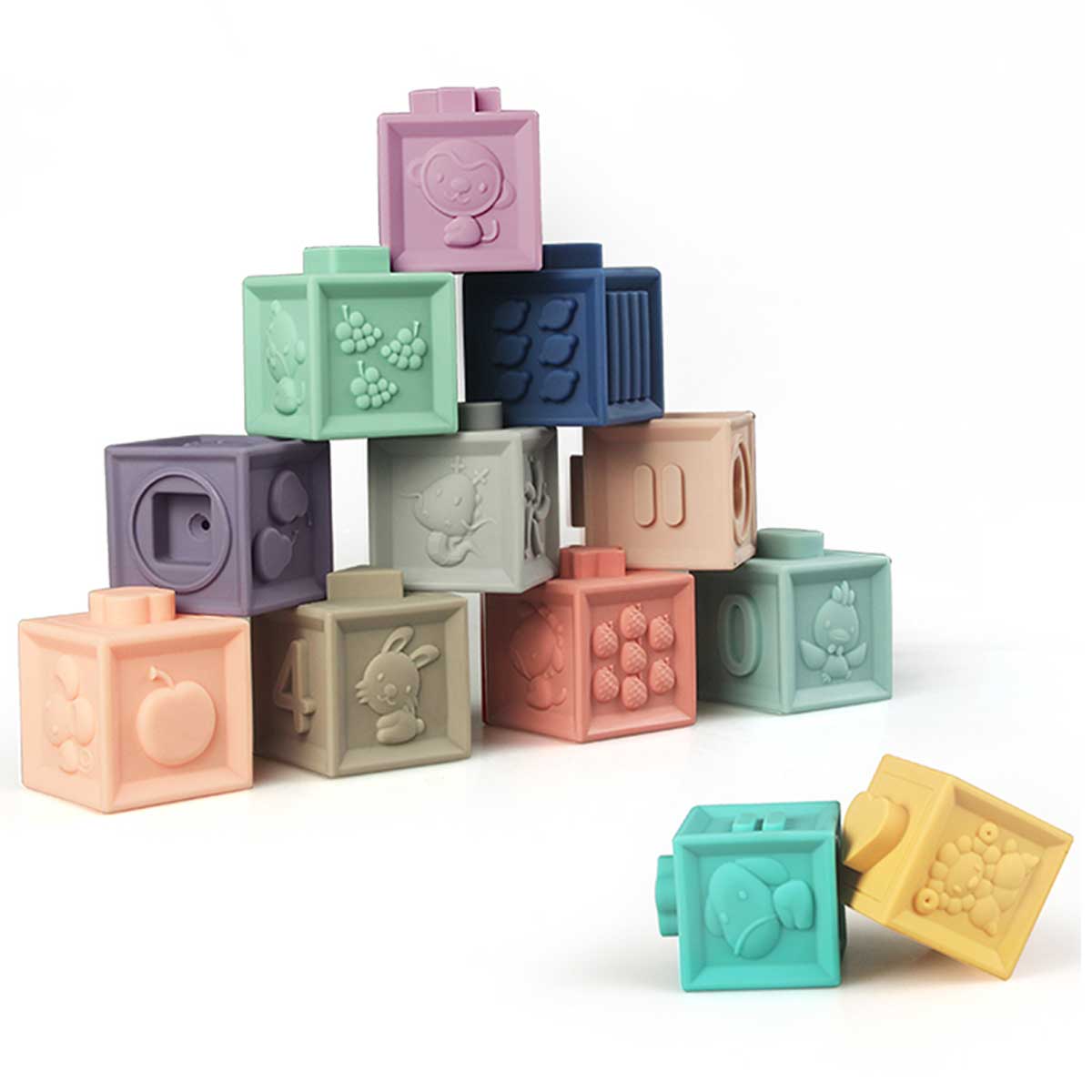 Mes premiers cubes éducatifs 3D - Jouets à trier & empiler - Boutique LeoLudo - BabyToLove