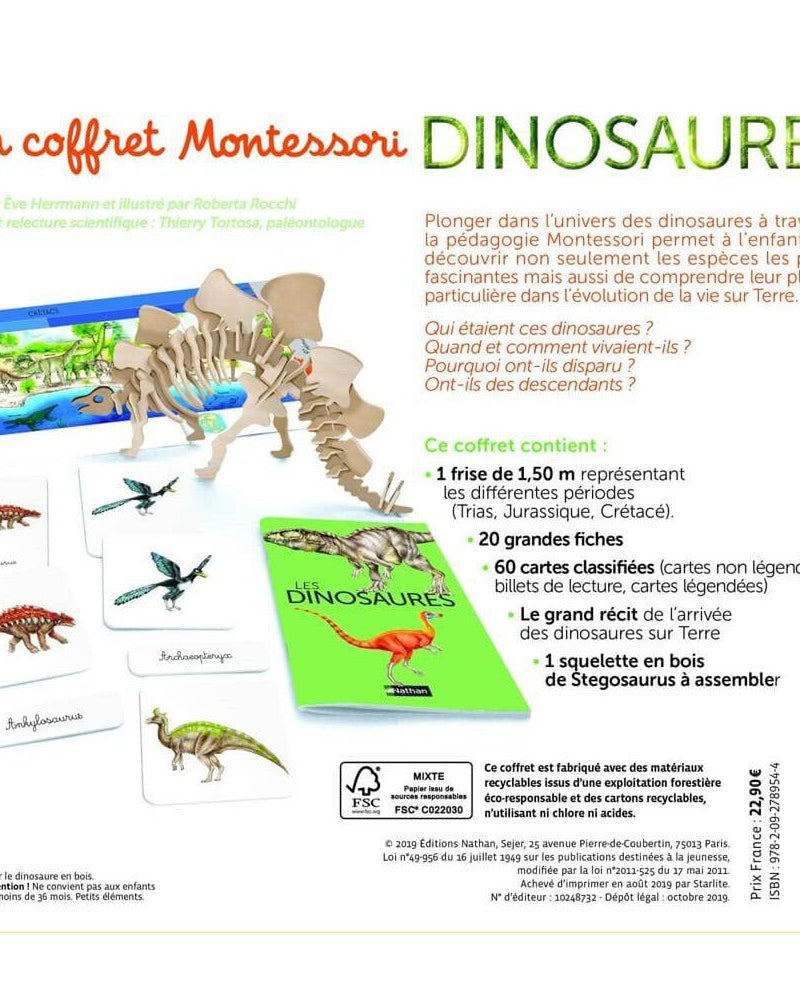 Mon coffret Montessori - Dinosaures - Jeux éducatifs - Boutique LeoLudo - Nathan