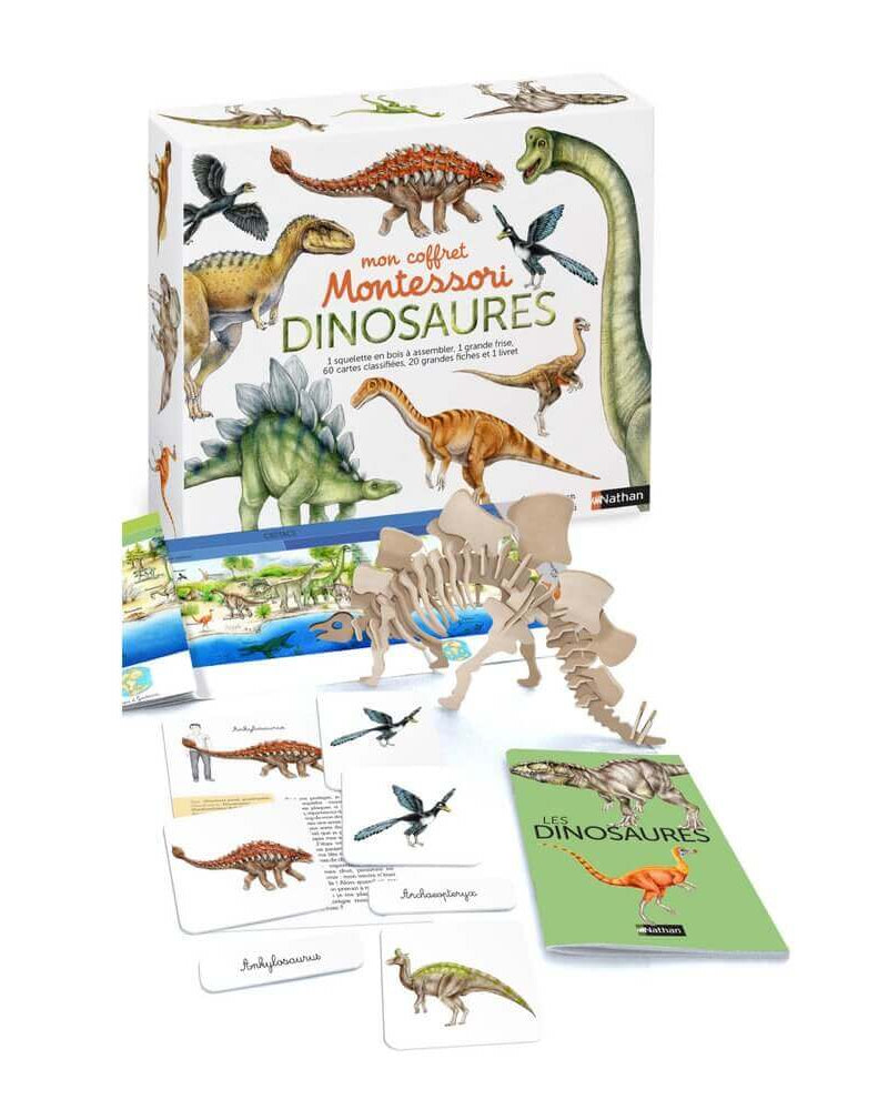 Mon coffret Montessori - Dinosaures - Jeux éducatifs - Boutique LeoLudo - Nathan