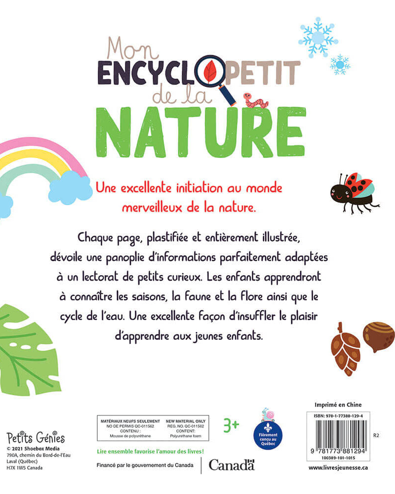 Mon encycloPETIT de la nature - Livres - Boutique LeoLudo - Petits Génies