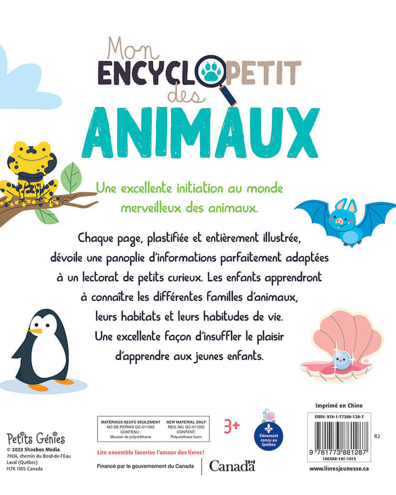 Mon encycloPETIT des Animaux - Livres - Boutique LeoLudo - Petits Génies