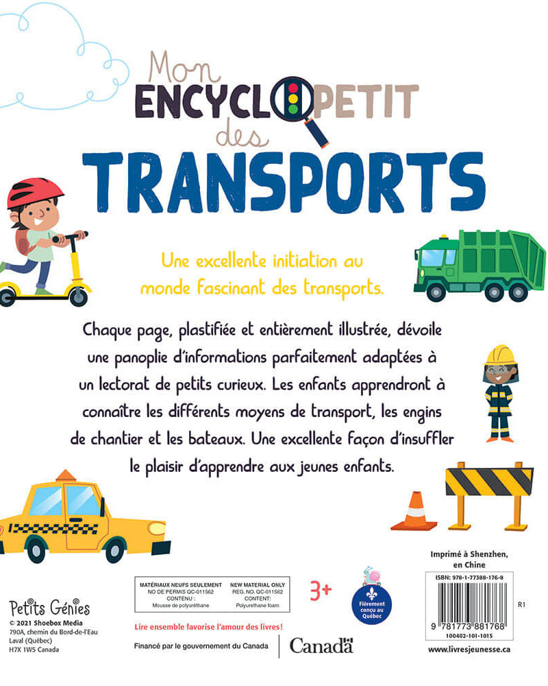 Mon encycloPETIT des Moyens de transport - Livres - Boutique LeoLudo - Petits Génies