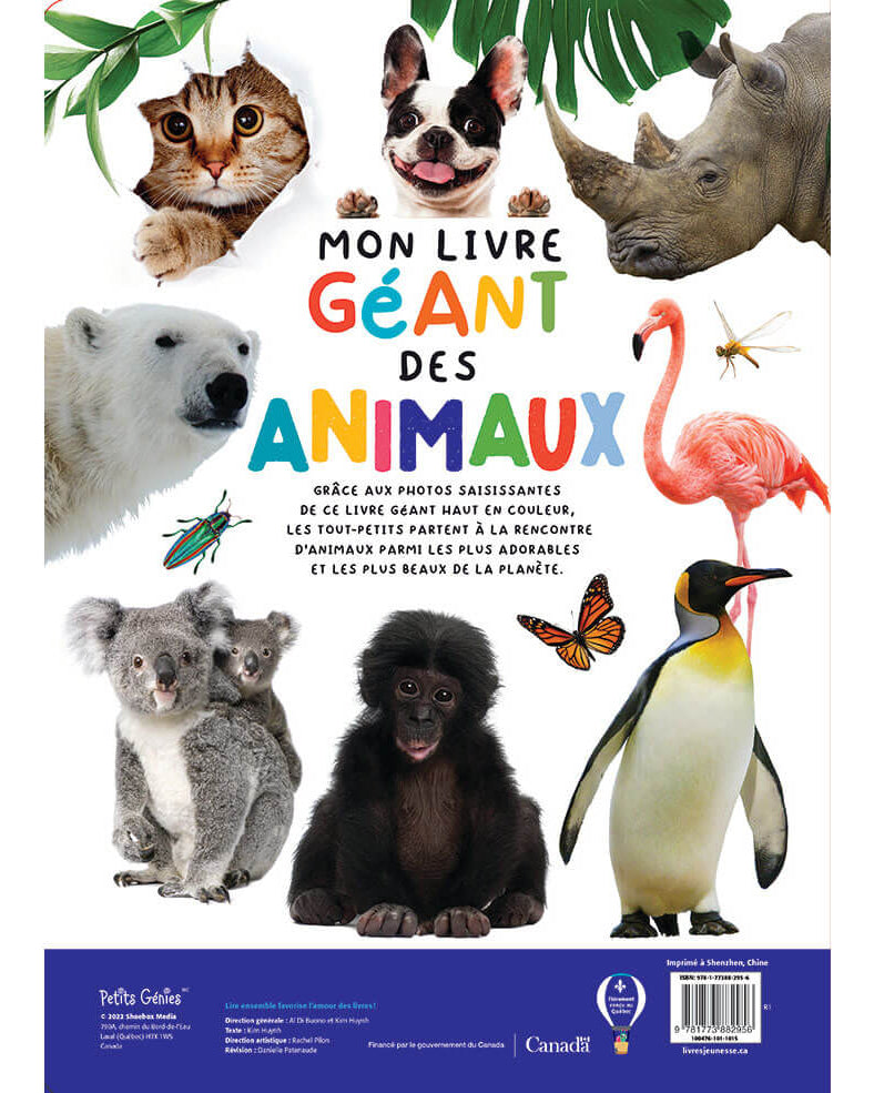 Mon livre géant des animaux - Livres - Boutique LeoLudo - Petits Génies