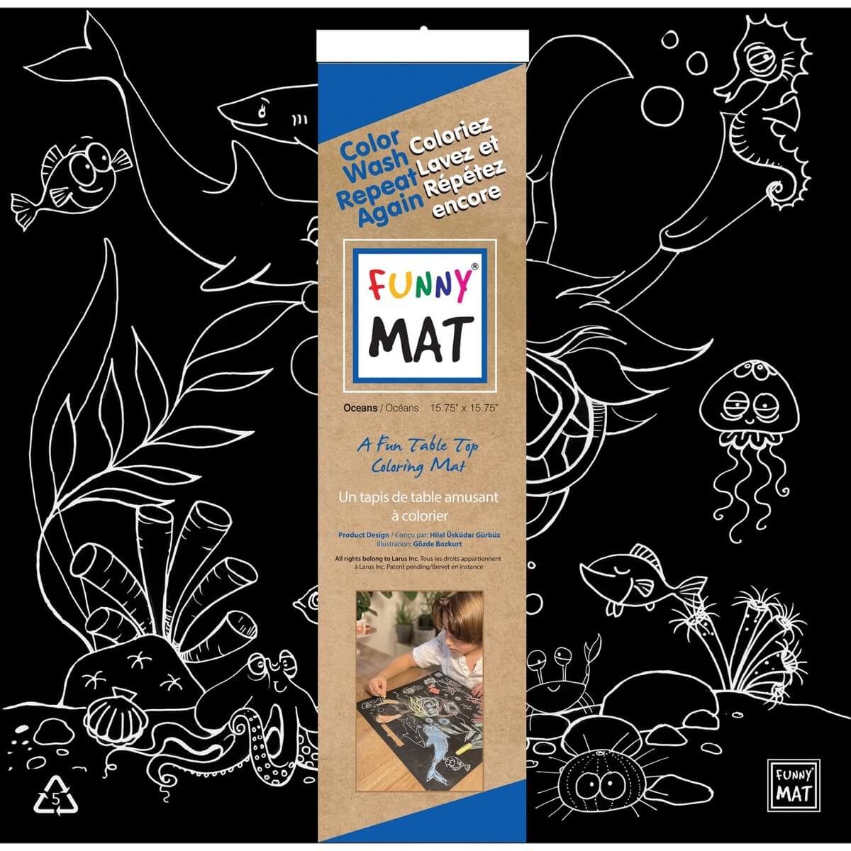 Napperon noir de coloriage (options de thèmes) - Art & bricolage - Boutique LeoLudo - Funny Mat