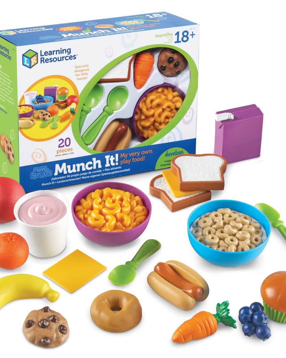 New Sprouts - Ensemble d'aliments de jeu Munch It (20 pcs) - Jouets d'imitation - Boutique LeoLudo - Learning Resources