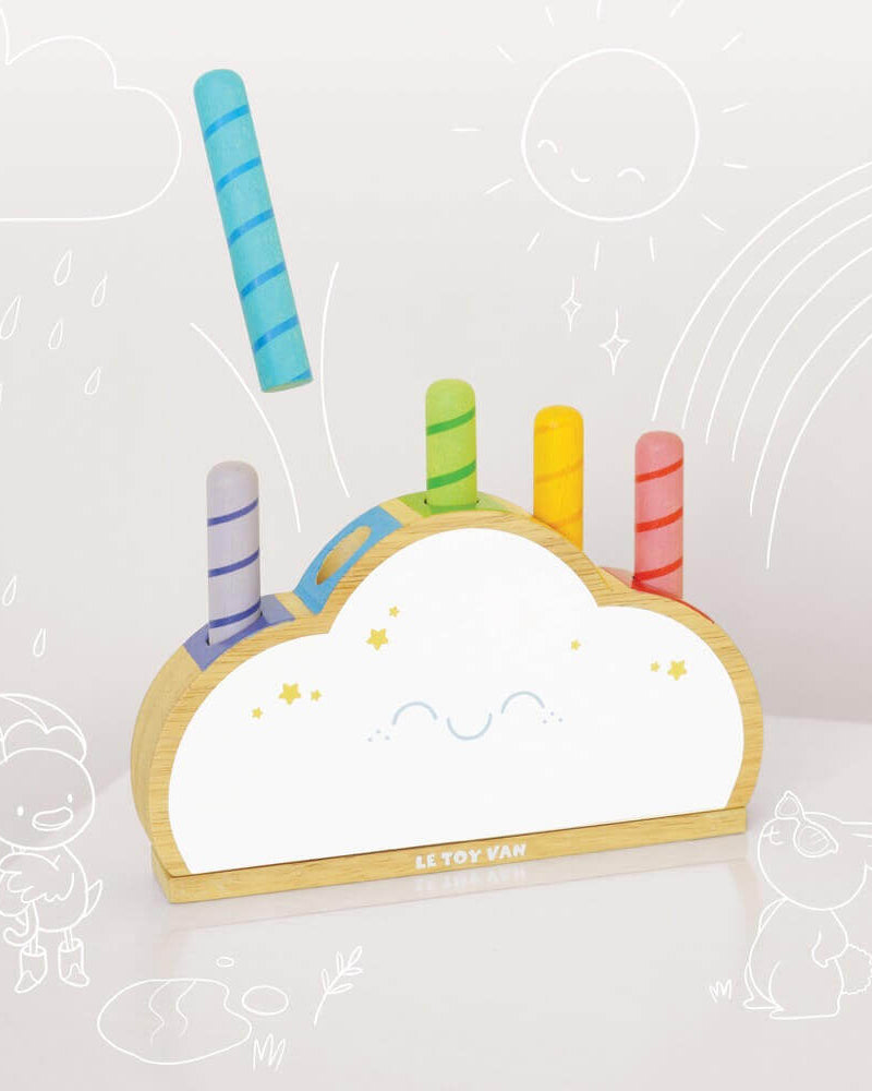 Nuage arc - en - ciel pop - up Petilou - Jouets d'éveil - Boutique LeoLudo - Le Toy Van