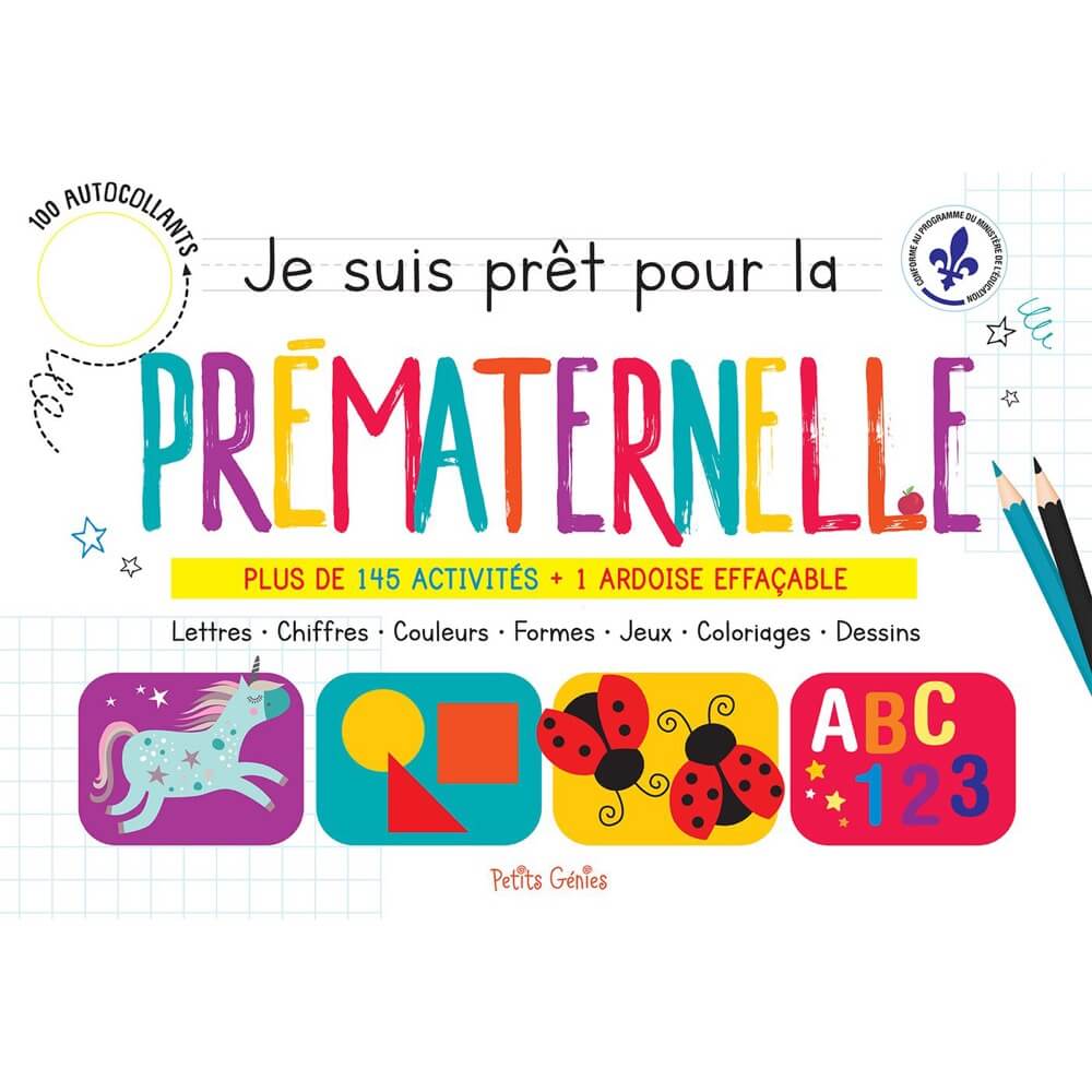 Pad d'activités géant - Je suis prêt pour la prématernelle 4 ans - Cahiers d'activités - Boutique LeoLudo - Petits Génies