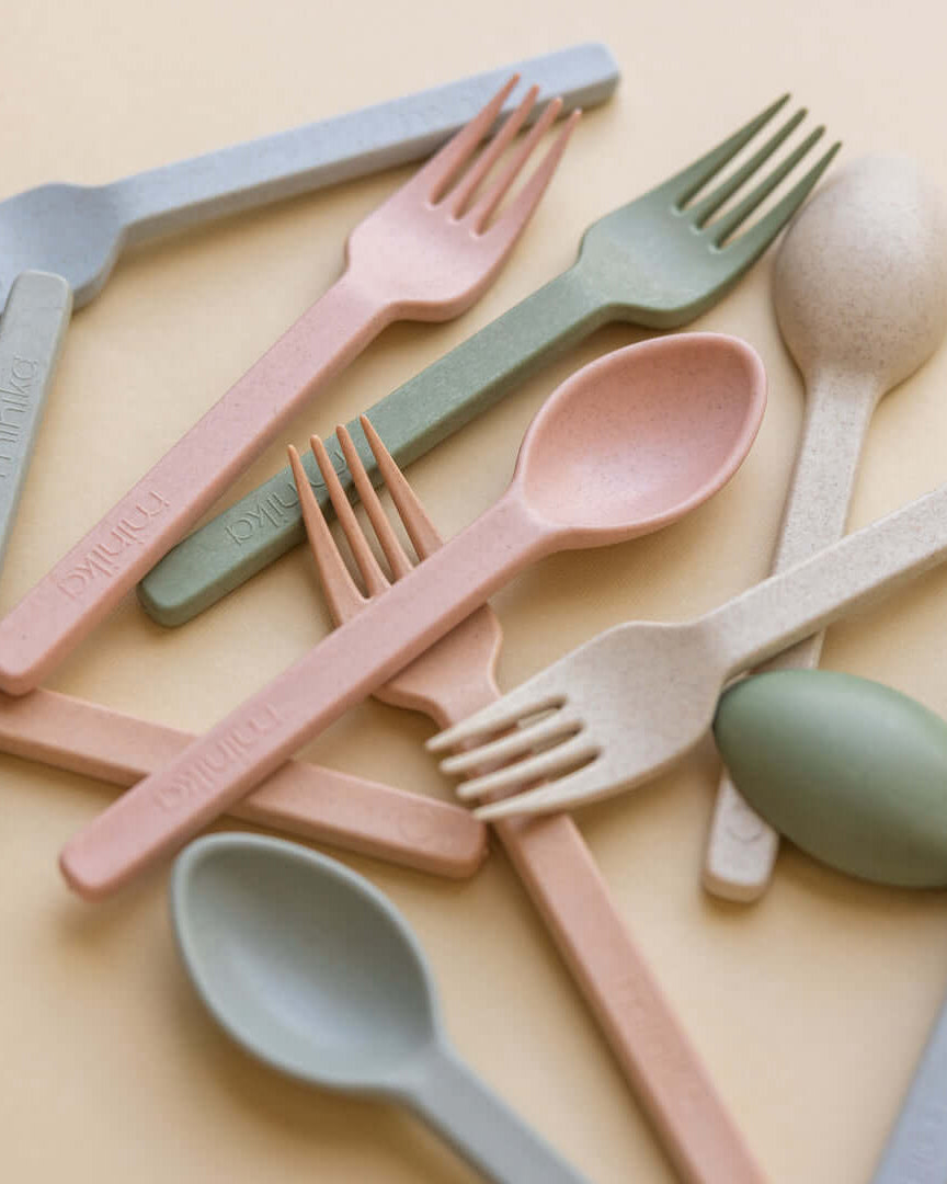 Paire d'ustensiles en paille de blé - Alimentation & repas - Boutique LeoLudo - Minika