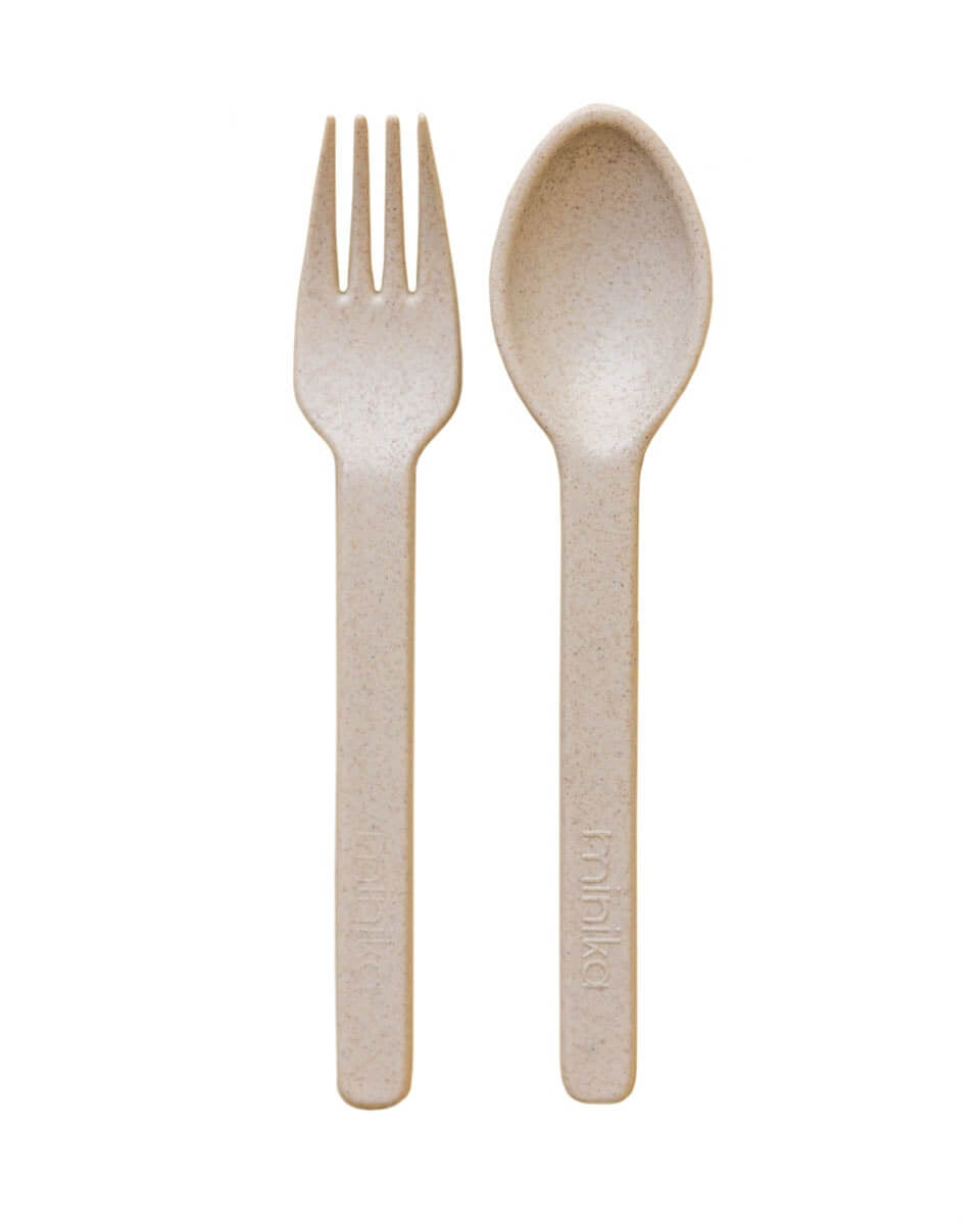 Paire d'ustensiles en paille de blé - Alimentation & repas - Boutique LeoLudo - Minika