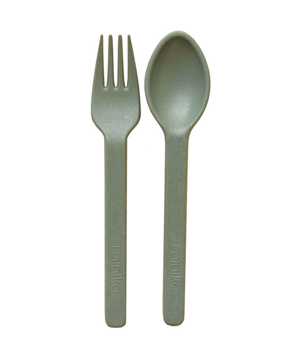 Paire d'ustensiles en paille de blé - Alimentation & repas - Boutique LeoLudo - Minika