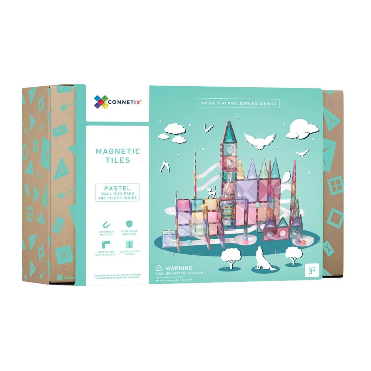 Parcours de balle Pastel Connetix (106 pcs) - Jeux de construction - Boutique LeoLudo - Connetix
