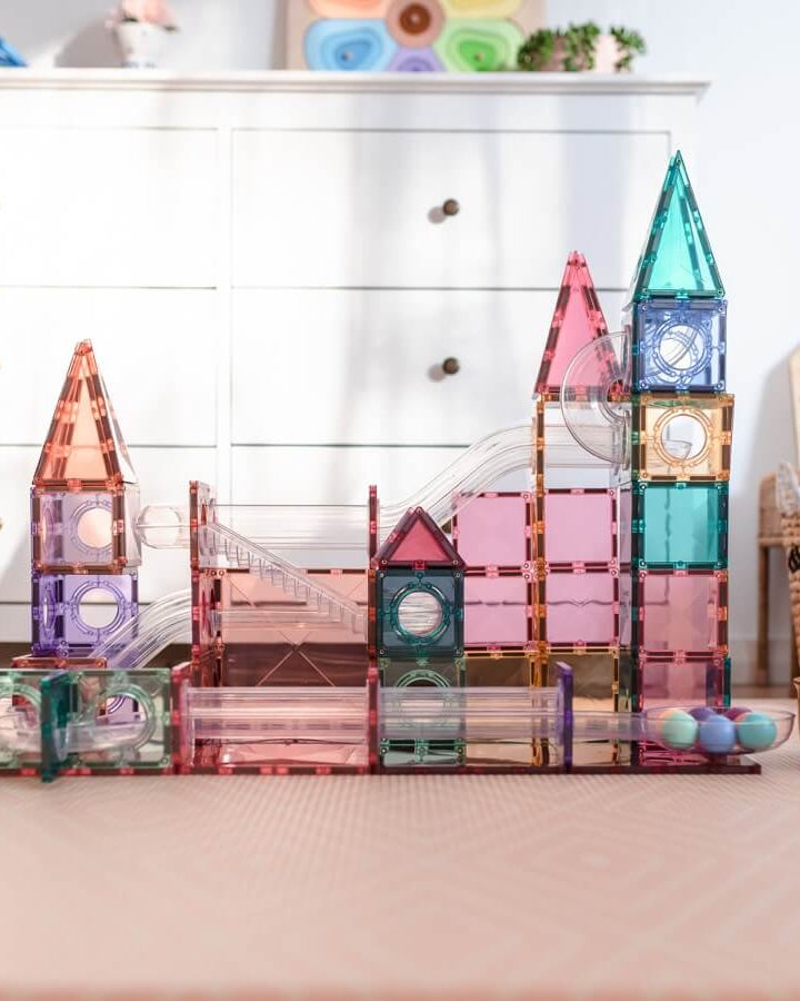 Parcours de balle Pastel Connetix (106 pcs) - Jeux de construction - Boutique LeoLudo - Connetix