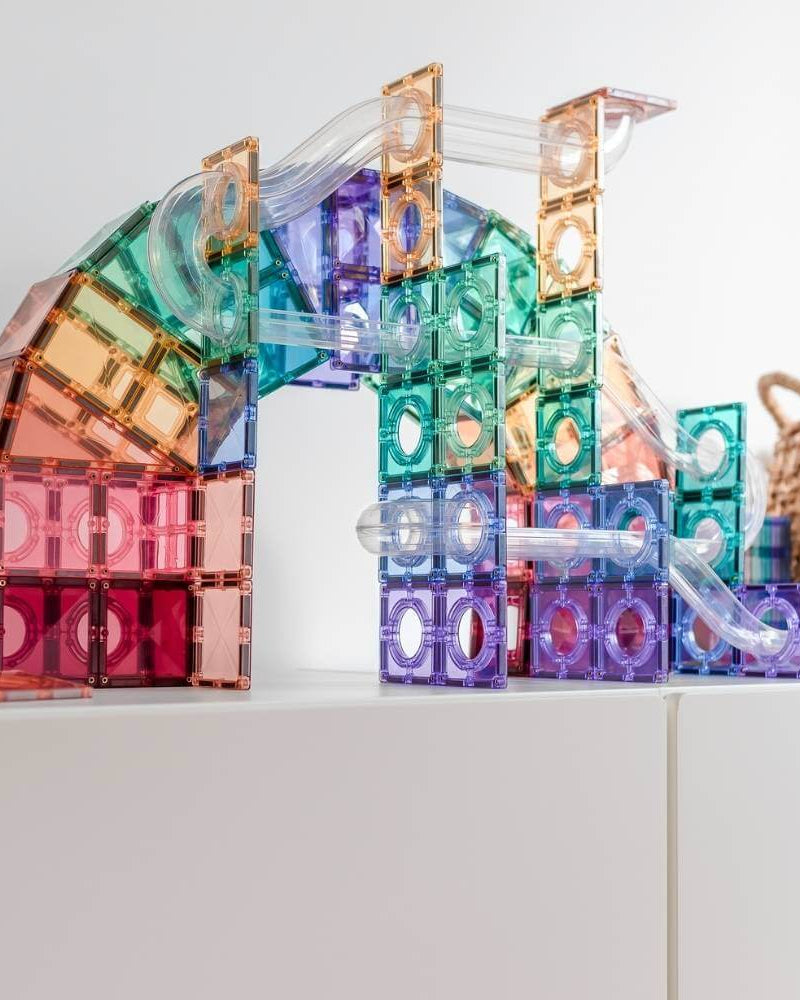 Parcours de balle Pastel Connetix (106 pcs) - Jeux de construction - Boutique LeoLudo - Connetix