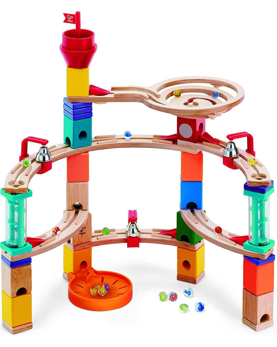 Parcours de bille Quadrilla: Évasion de château (102 pcs) - Jeux de construction - Boutique LeoLudo - Hape