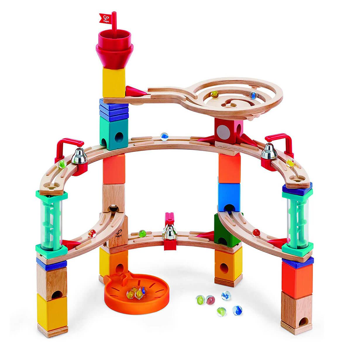 Parcours de bille Quadrilla: Évasion de château (102 pcs) - Jeux de construction - Boutique LeoLudo - Hape