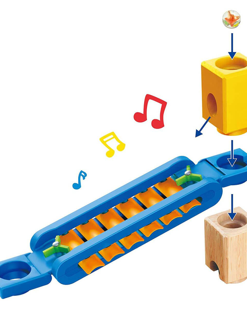 Parcours de billes Super spirales Quadrilla (129 pcs) - Jeux de construction - Boutique LeoLudo - Hape