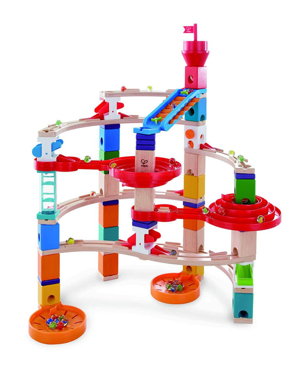 Parcours de billes Super spirales Quadrilla (129 pcs) - Jeux de construction - Boutique LeoLudo - Hape