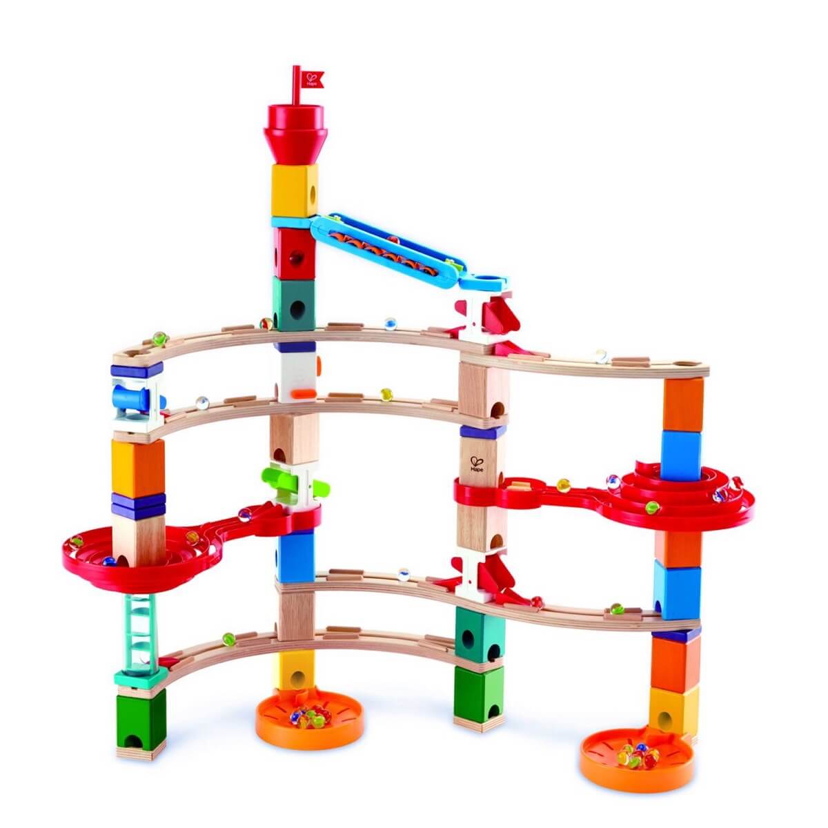 Parcours de billes Super spirales Quadrilla (129 pcs) - Jeux de construction - Boutique LeoLudo - Hape