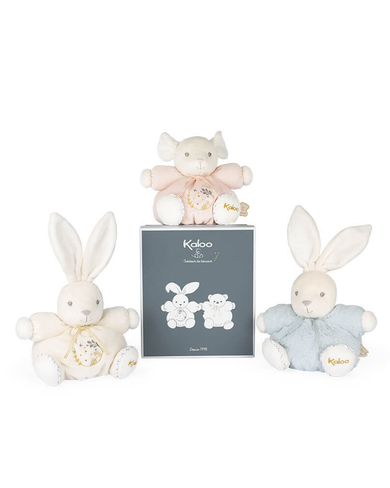 Peluche Perle - Lapin patapouf bleu (18 cm) -Peluches- Boutique LeoLudo-Kaloo