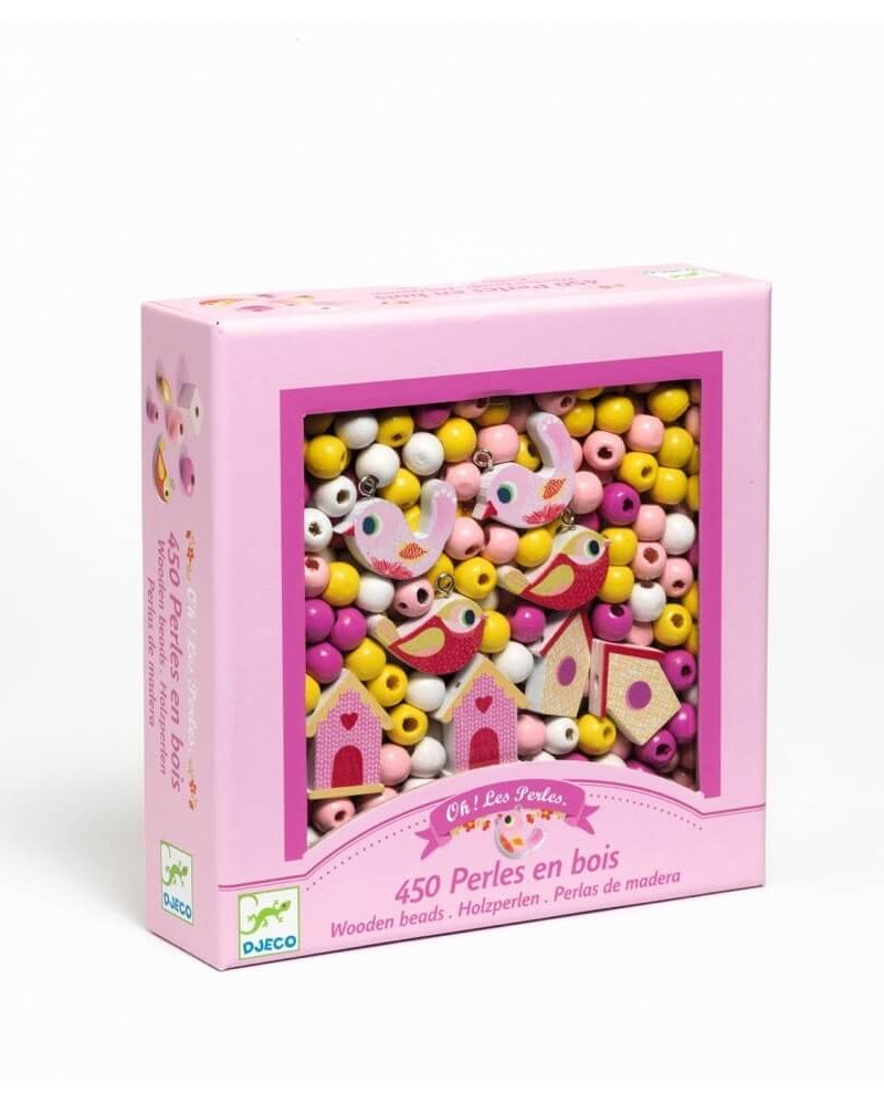 Perles en bois - Oiseaux (450 pcs) - Jeux de motricité fine - Boutique LeoLudo - Djeco