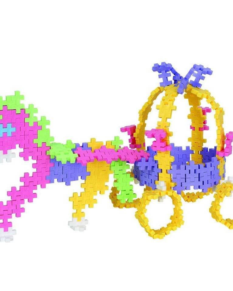 Plus - Plus Mini Basic 220 pièces - Licorne et carosse - Jeux de construction - Boutique LeoLudo - Plus - Plus