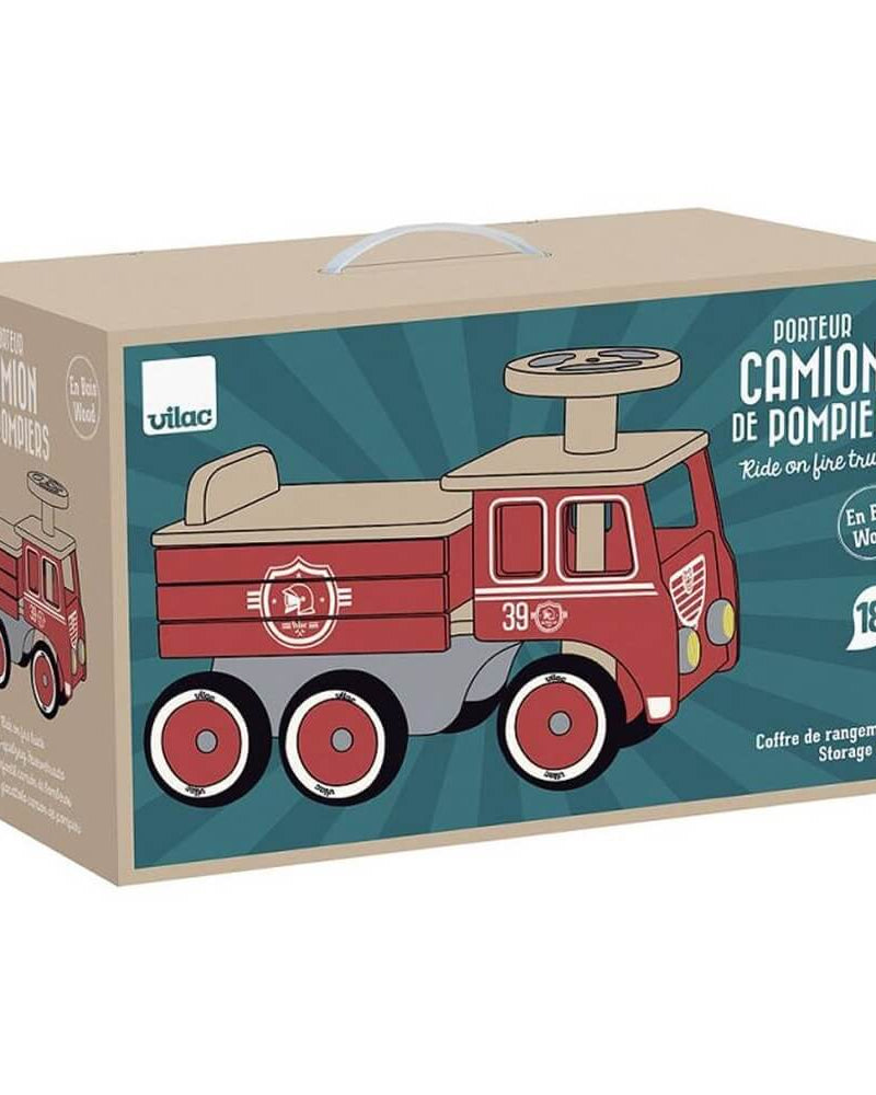 Porteur - Camion de pompier - Porteurs - Boutique LeoLudo - Vilac