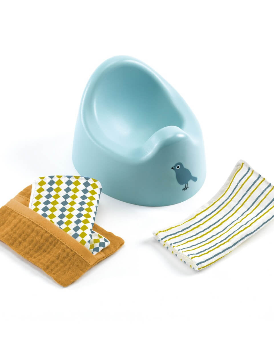 Pot et lingettes pour poupée - Accessoires poupée - Boutique LeoLudo - Djeco