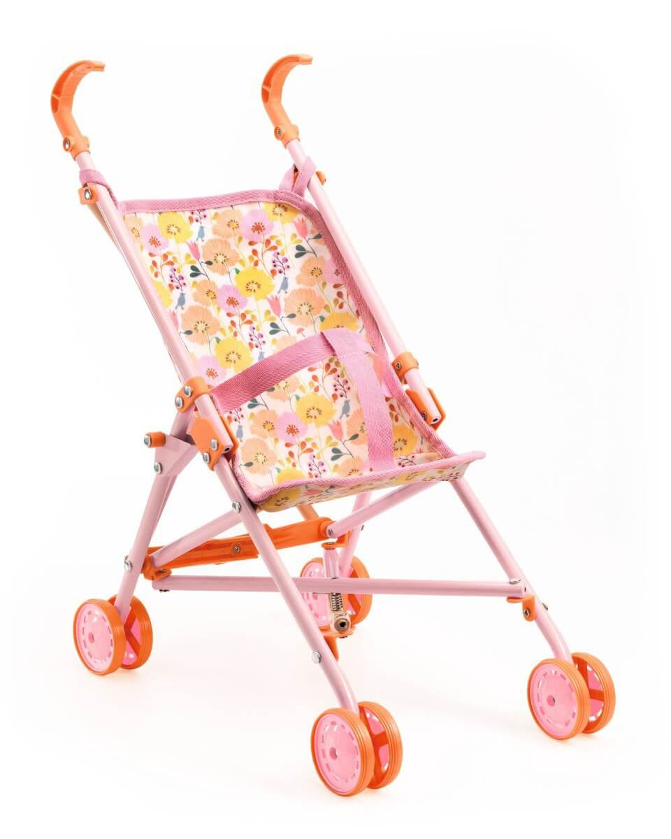 Poussette Flowers Pomea pour poupée (54 cm) - Accessoires poupée - Boutique LeoLudo - Djeco